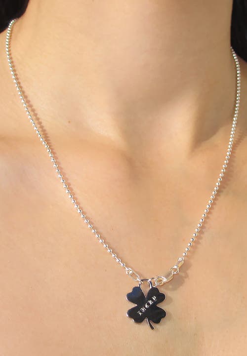 Rimor Jewelry Lucky Clover Chain Necklace In Silver