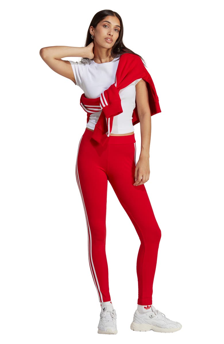 adidas Lifestyle 3-Stripes Leggings, Alternate, color,