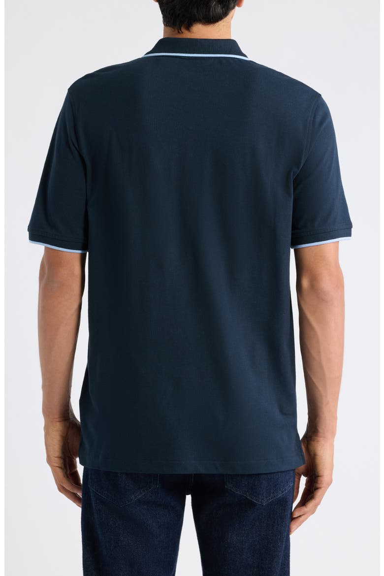 Zebra Logo Organic Cotton Polo, Alternate, color, VERY DARK NAVY