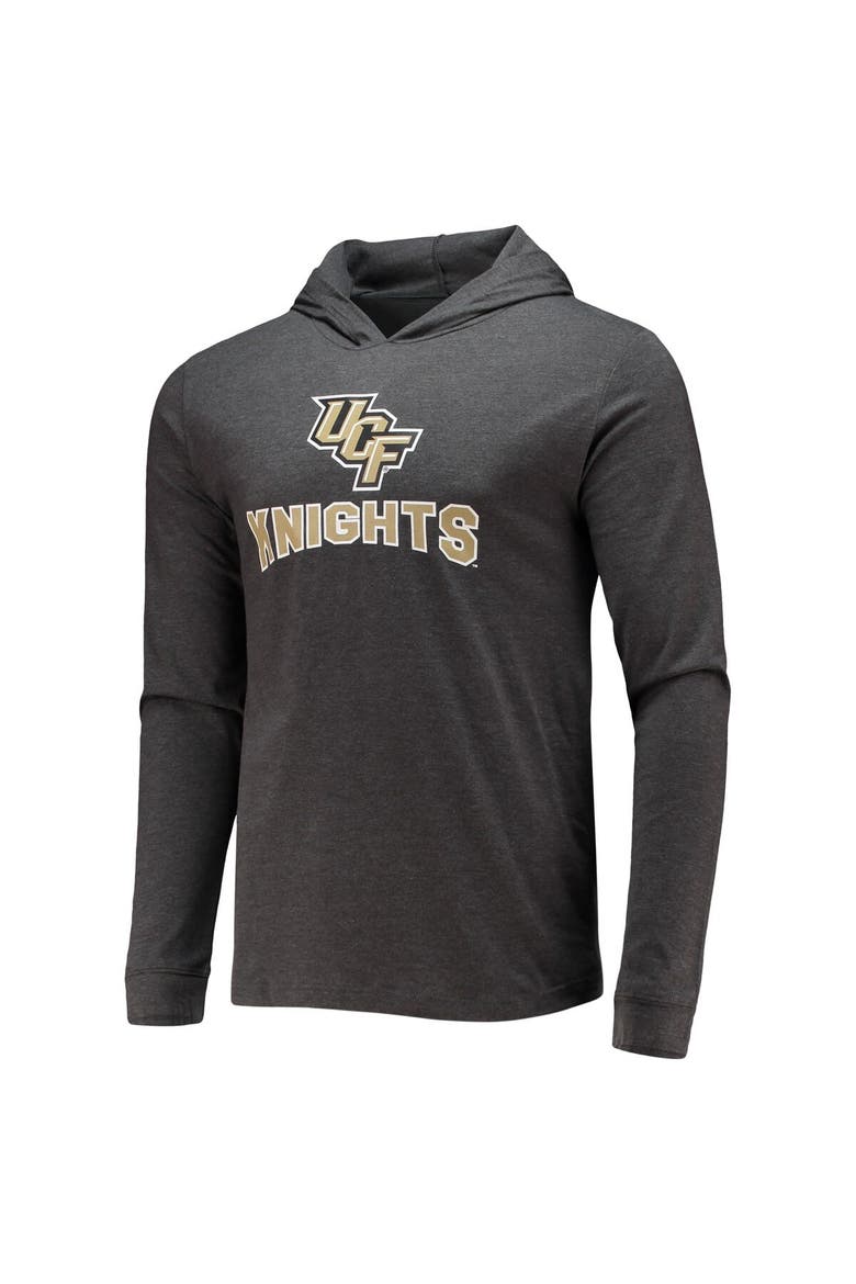 Men's Concepts Sport Black/Heather Charcoal UCF Knights Meter Long Sleeve Hoodie T-Shirt & Jogger Pajama Set, Alternate, color, Black