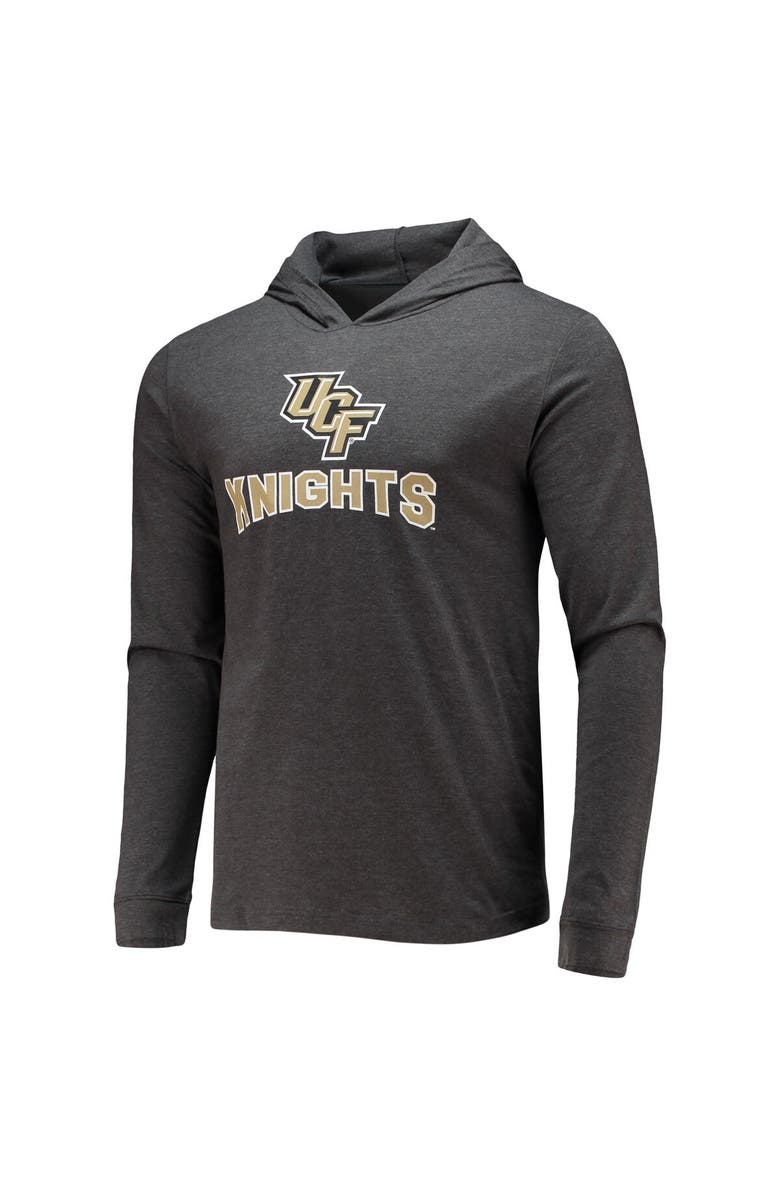 CONCEPTS SPORT Men's Concepts Sport Black/Heather Charcoal UCF Knights Meter Long Sleeve Hoodie T-Shirt & Jogger Pajama Set, Alternate, color, Black