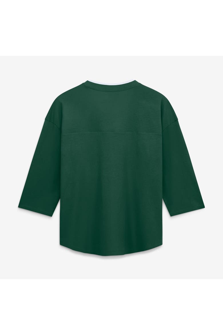 Women's Fanatics  Green Green Bay Packers Team First Deceptive Juke 3/4-Sleeve V-Neck T-Shirt, Alternate, color, Green