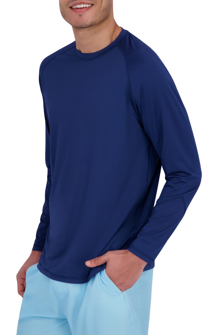 Long Sleeve Waffle Rashguard, Alternate, color, ABYSS