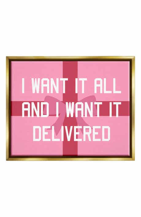 Stupell Industries Gifts Delivered Framed Canvas Wall Art