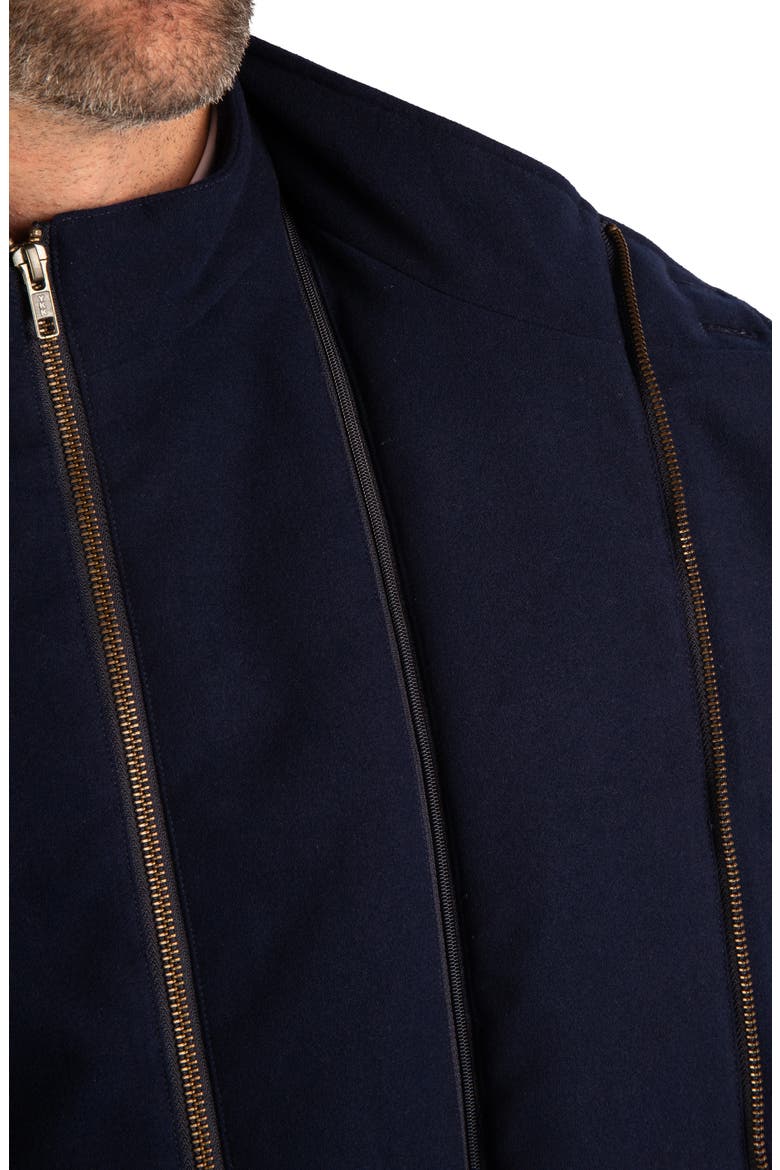Lux Cashmere Touch Quilted Car Coat, Alternate, color, NAVY