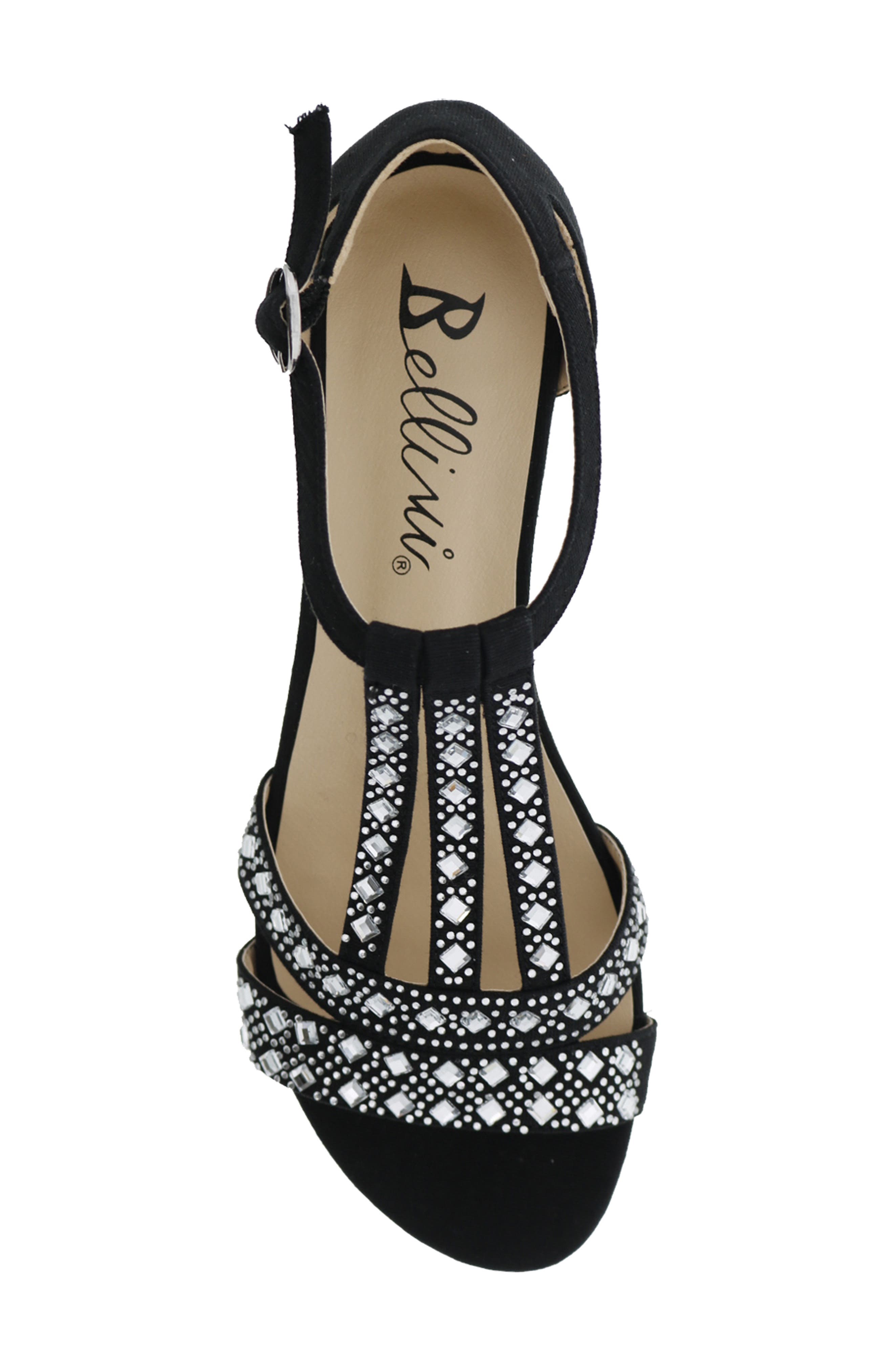 BELLINI Larris Rhinestone Wedge Sandal, Alternate, color, Black