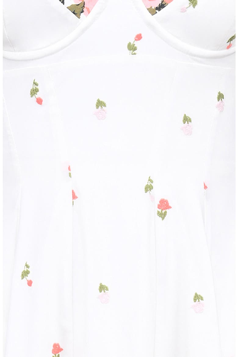 Emely Embroidered Cotton Midi Sundress, Alternate, color, WHITE