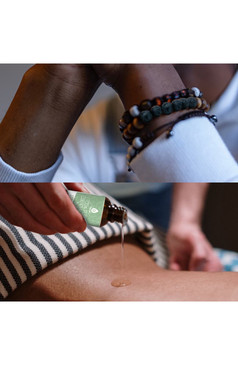 PURSONIC Aromatherapy Bliss Bundle Lava Stone Bracelet + Pure Essential Oils., Alternate, color, Multicolor