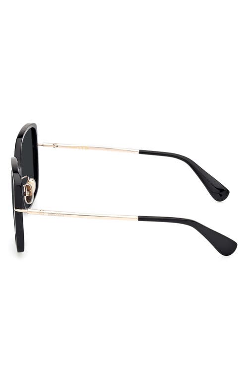 Max Mara 59mm Round Sunglasses In Black