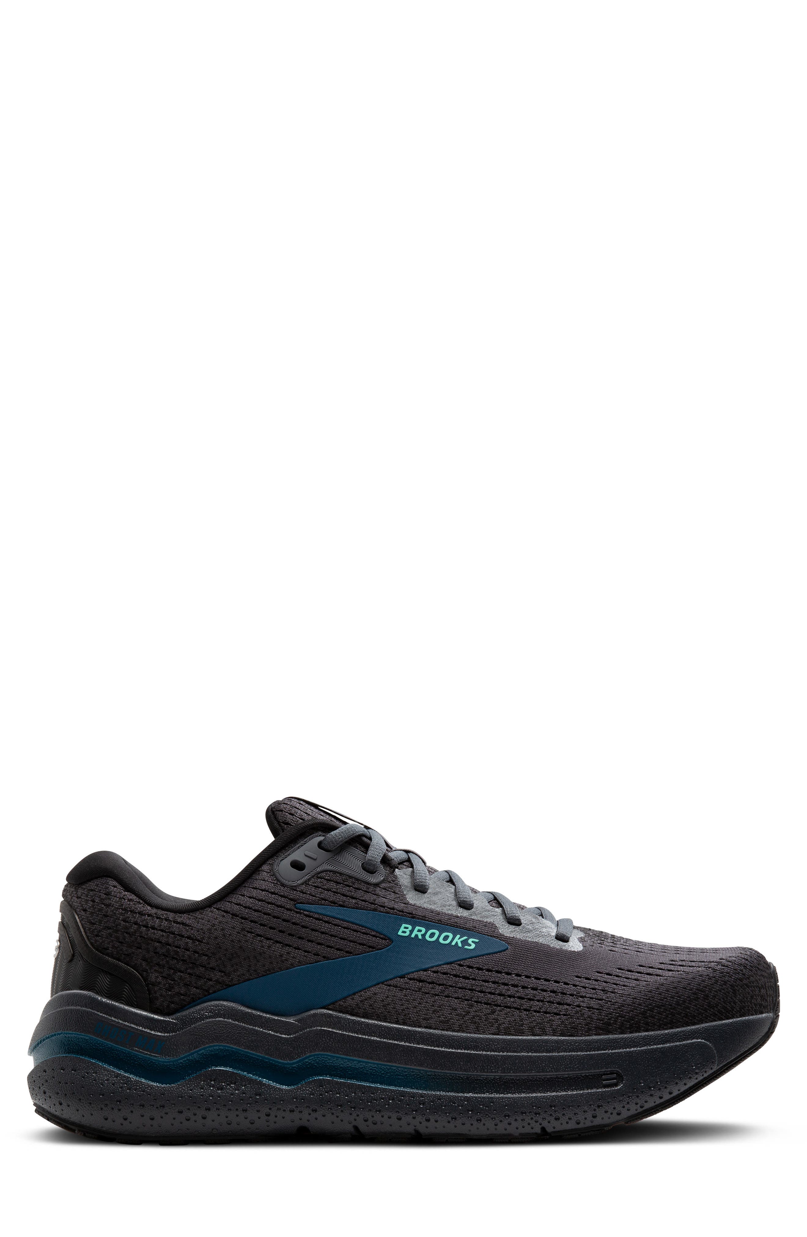 Brooks Ghost Max 2 Running Shoe, Alternate, color, Ebony/Cockatoo/Blue Sapphire