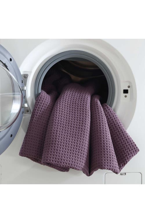Eddie Bauer Solid Waffle Cotton Reversible Blanket, Twin In Purple