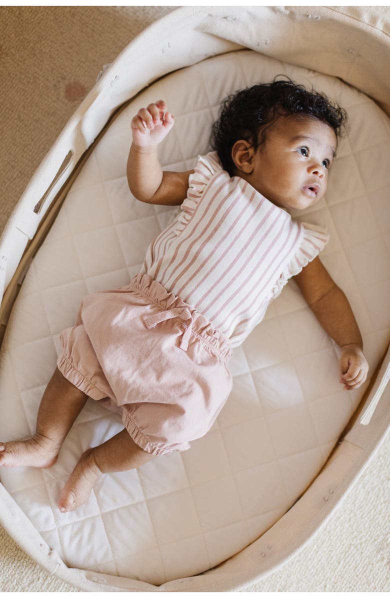 Pehr Ruffle Organic Cotton Bodysuit, Alternate, color, 