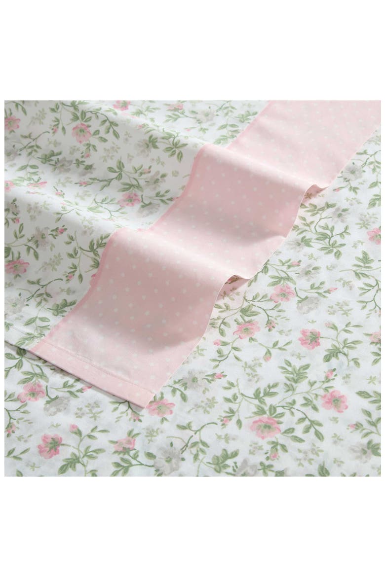 Bonnie 200-Thread Count Cotton Percale Sheet Set, Alternate, color, LIGHT-PASTEL PINK