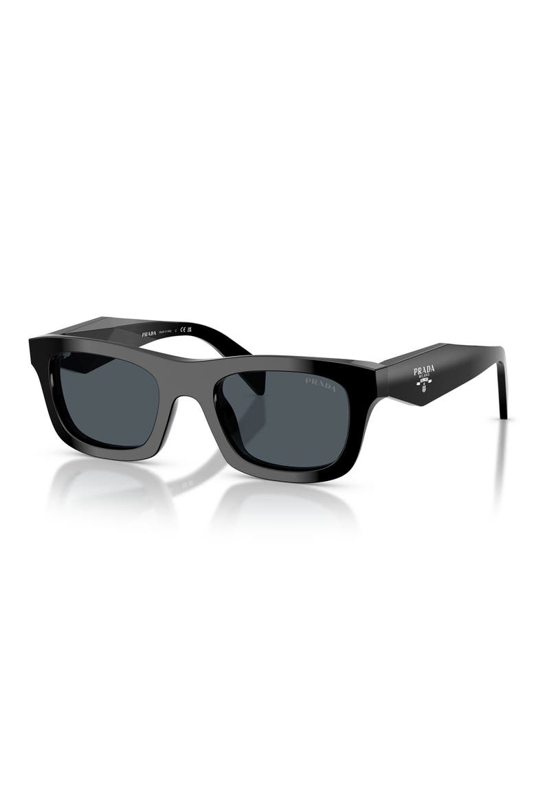53mm Pillow Sunglasses, Alternate, color, BLACK / DARK GREY