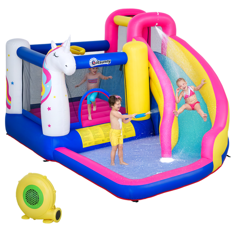 5 in 1 Inflatable Water Slide Park Castle Bounce House Trampoline