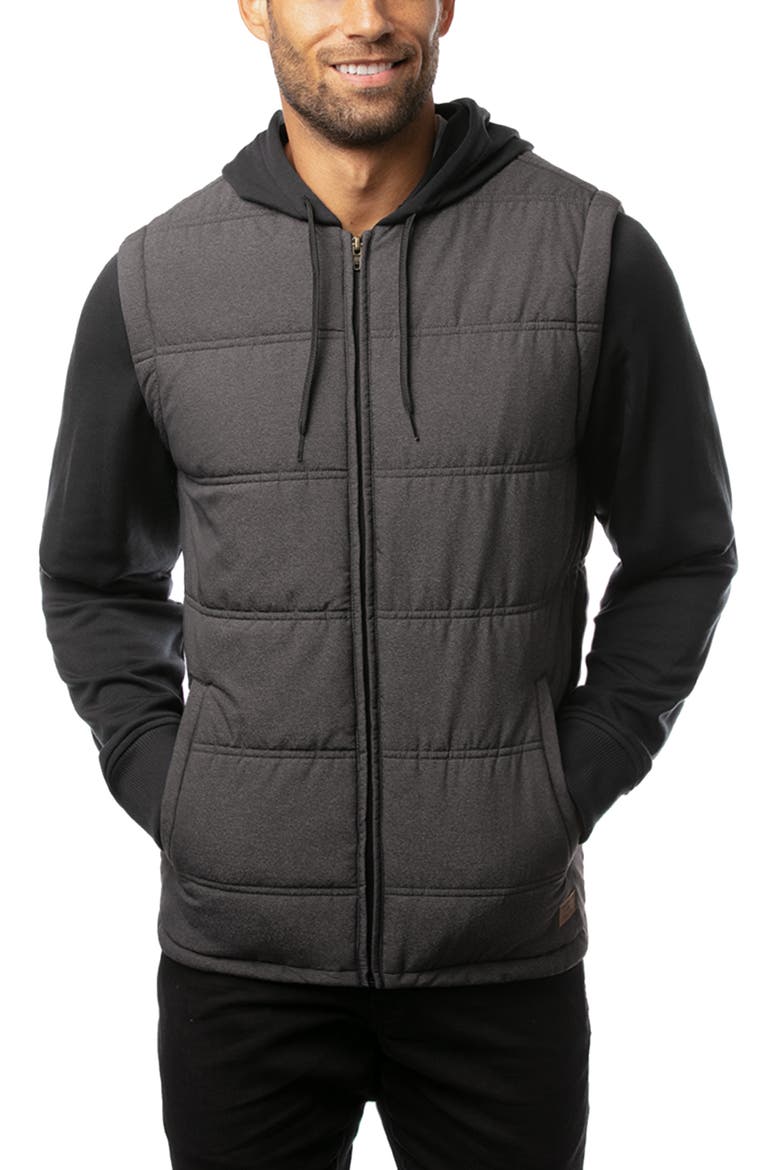 Scavenger Zip Hoodie, Main, color, HEATHER BLACK