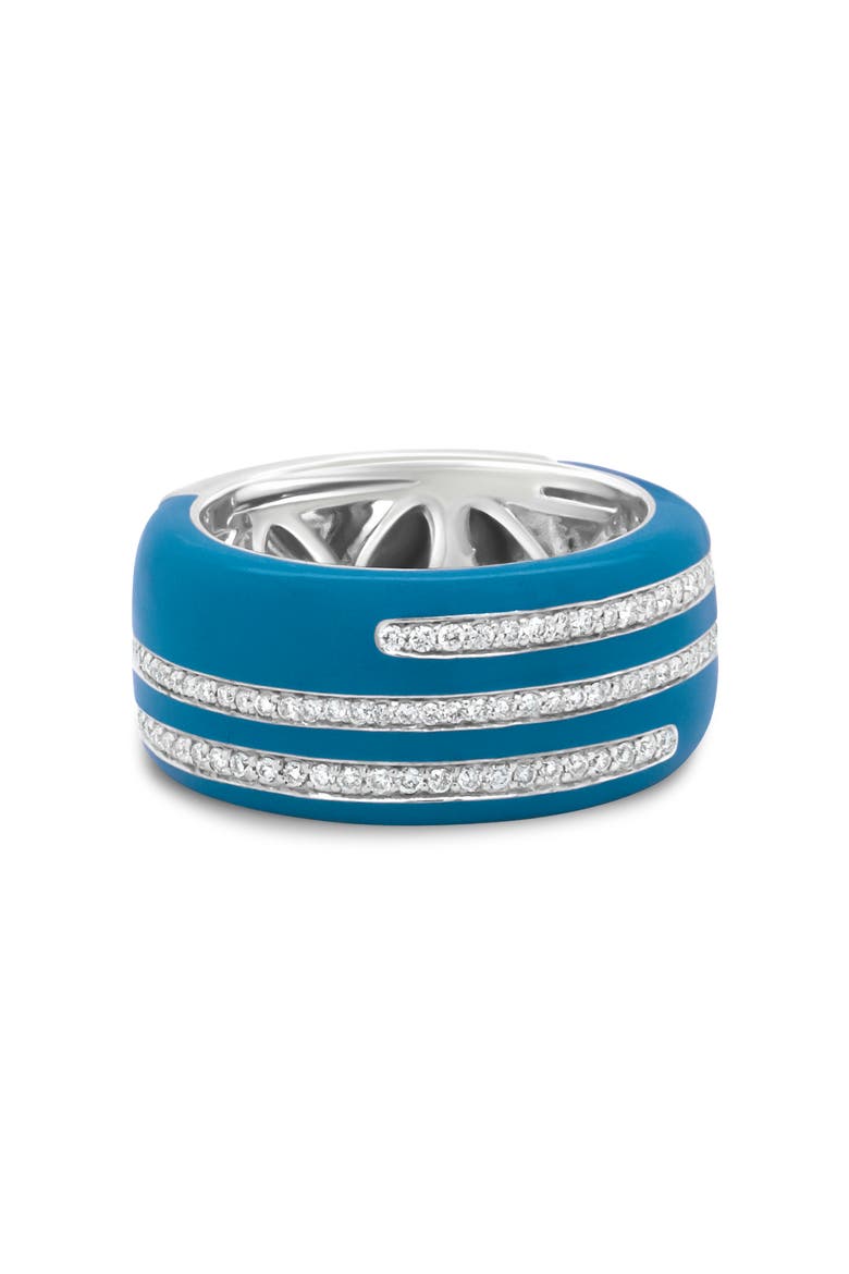 Silver 5/8 Cttw Diamond Wide Band Ring, Main, color, White