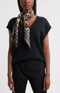 Nordstrom Leopard Print Square Silk Scarf
