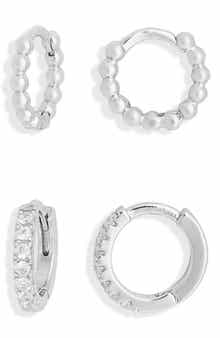 NORDSTROM RACK Demi Fine Set of 2 Huggie Hoop Earrings
