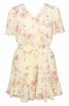 Zunie Kids' Flutter Sleeve Chiffon Romper