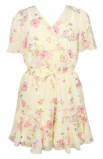 Zunie Kids' Flutter Sleeve Chiffon Romper