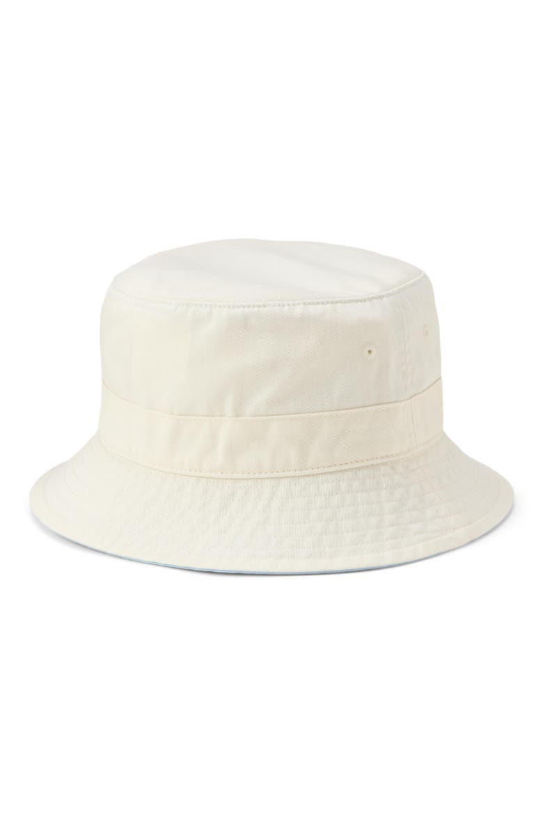 Loft Cotton Twill Bucket Hat, Alternate, color, DECKWASH WHITE W/ NEWPORT BEAR