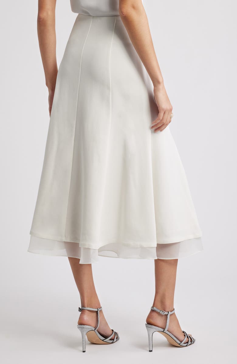 Nordstrom Seamed Layered Midi Skirt, Alternate, color, Ivory Tofu