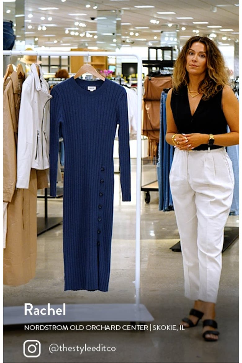 Women's Button Sweater Midi Dress video