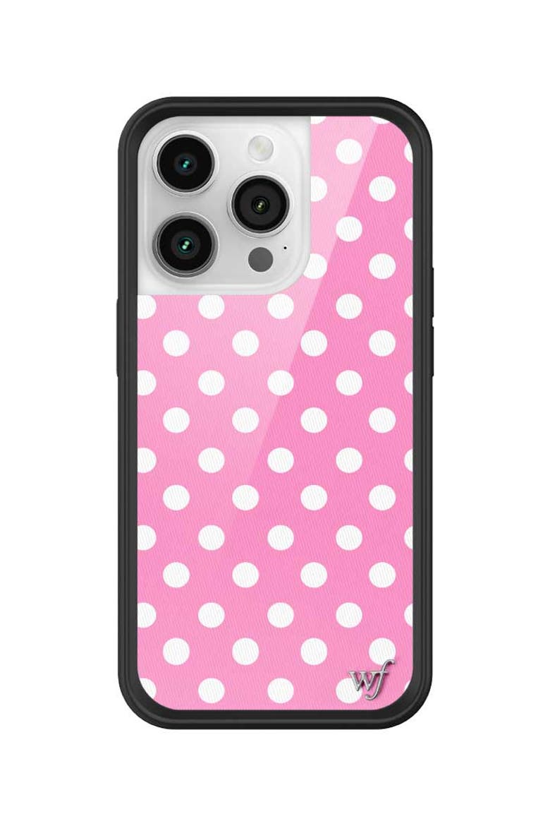 Polka Dot | Pink and White iPhone Case, Alternate, color, Pink