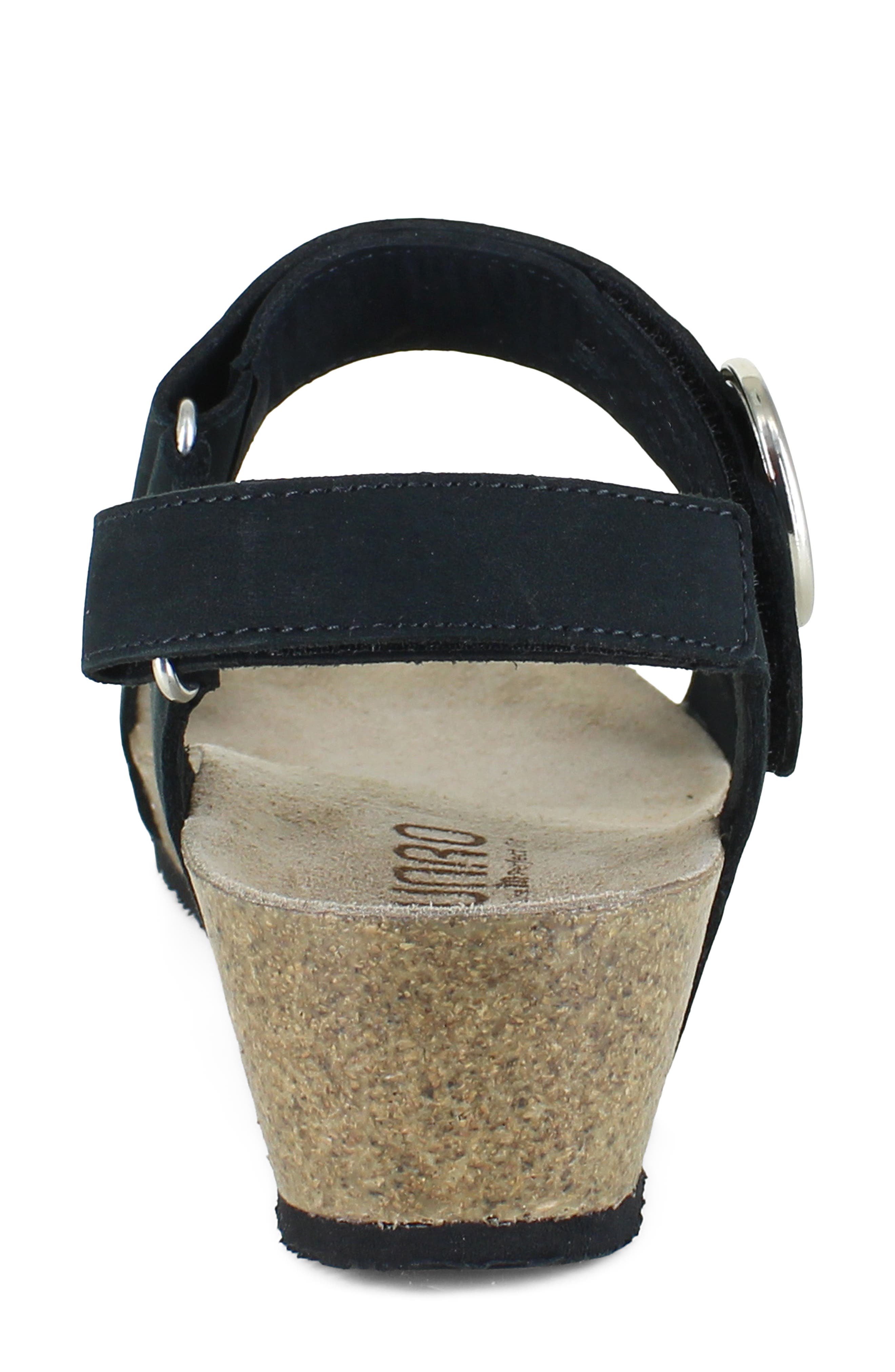 Munro Sintra Wedge Sandal, Alternate, color, Black Nubuck