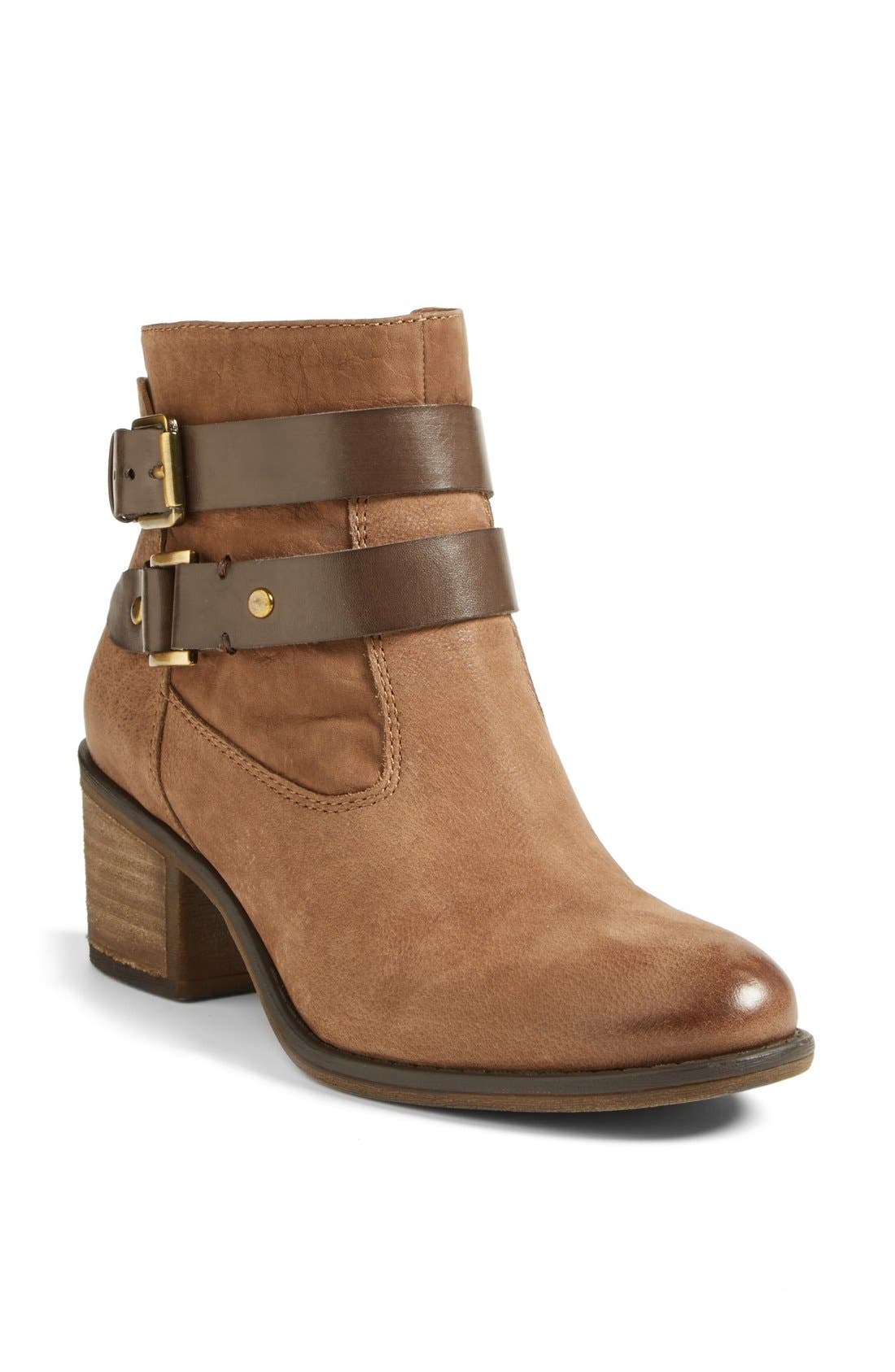 'Linden' Leather Bootie (Nordstrom Exclusive), Main, color, TOBACCO LEATHER