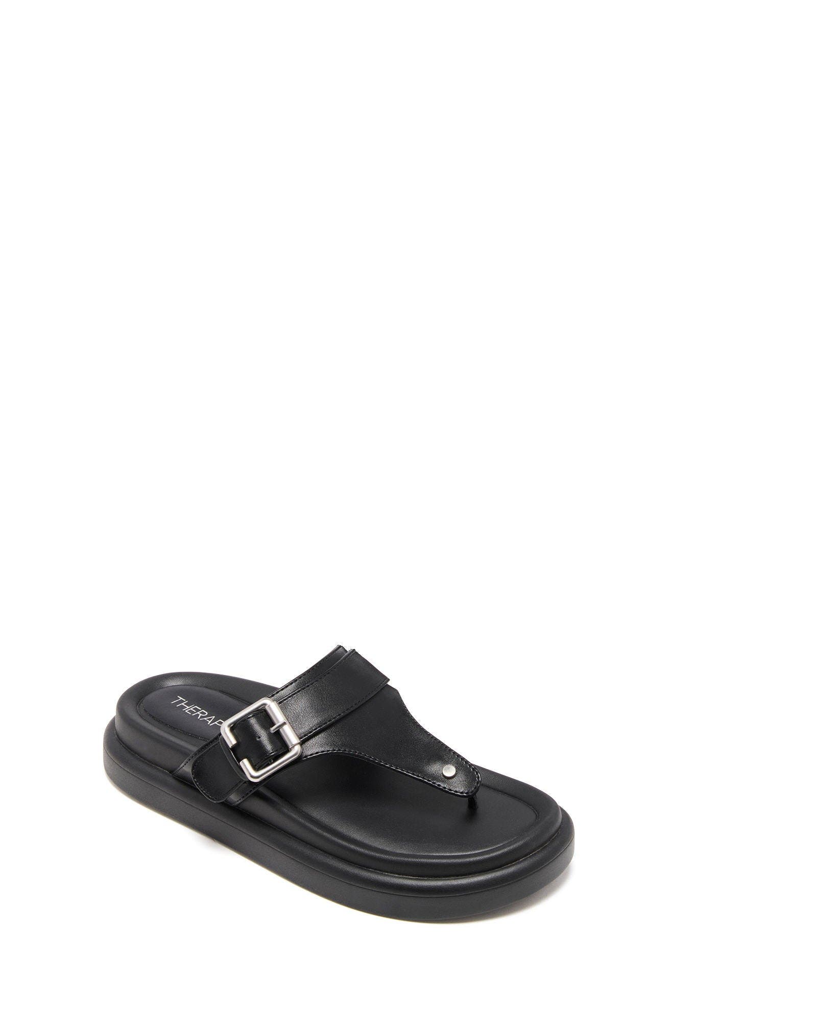 Palloma Open Round Toe Sandal, Main, color, BLACK SMOOTH PU
