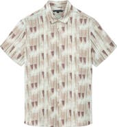 John Varvatos Sean Stripe Cotton Short Sleeve Button-Up Shirt