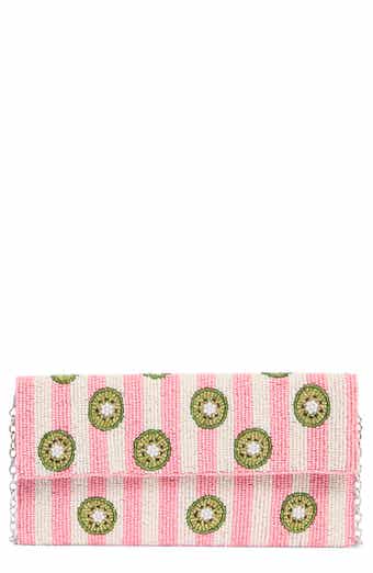 Collection XIIX Beaded Striped Kiwi Clutch
