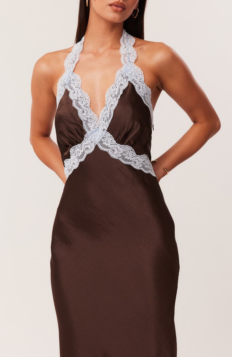 SNDYS Tonya 2.0 Maxi Slipdress, Alternate, color, Chocolate