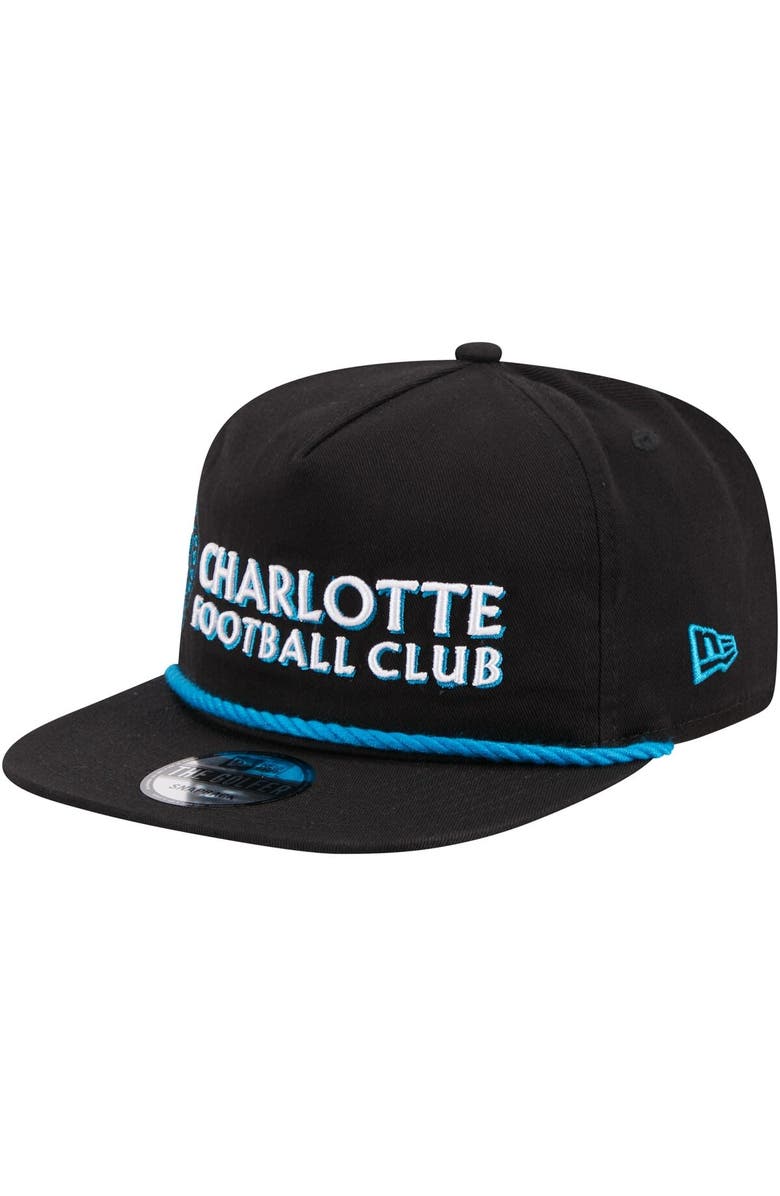 New Era Men's New Era Black Charlotte FC Heritage The Golfer Snapback Hat, Alternate, color, Black