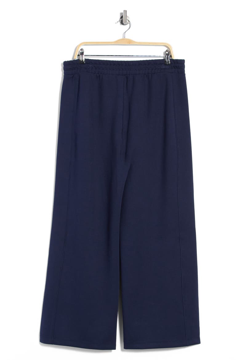 Highline Rib High Waist Wide Leg Pants, Alternate, color, PEACOAT