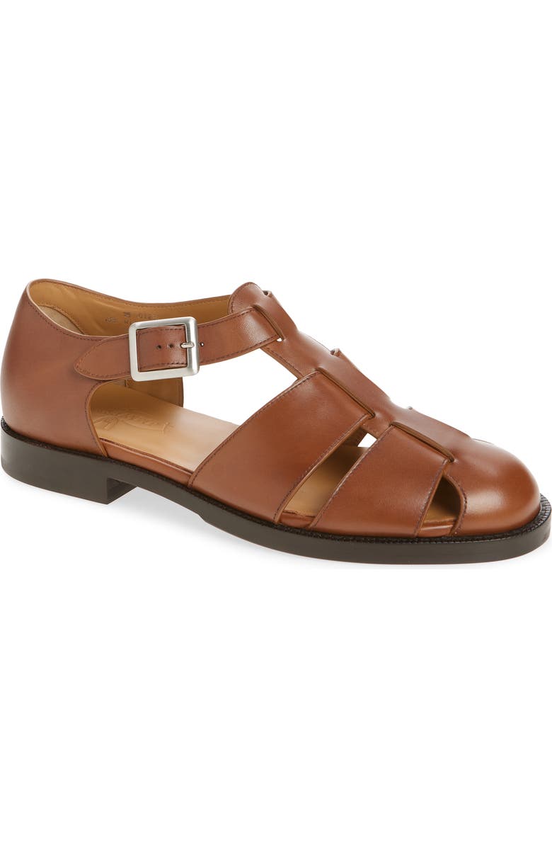 JM WESTON Fisherman Sandal, Main, color, Tan Smooth Calf