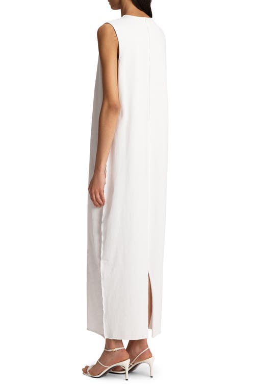 Khaite Hal Paneled Cotton-jersey Midi Dress In White