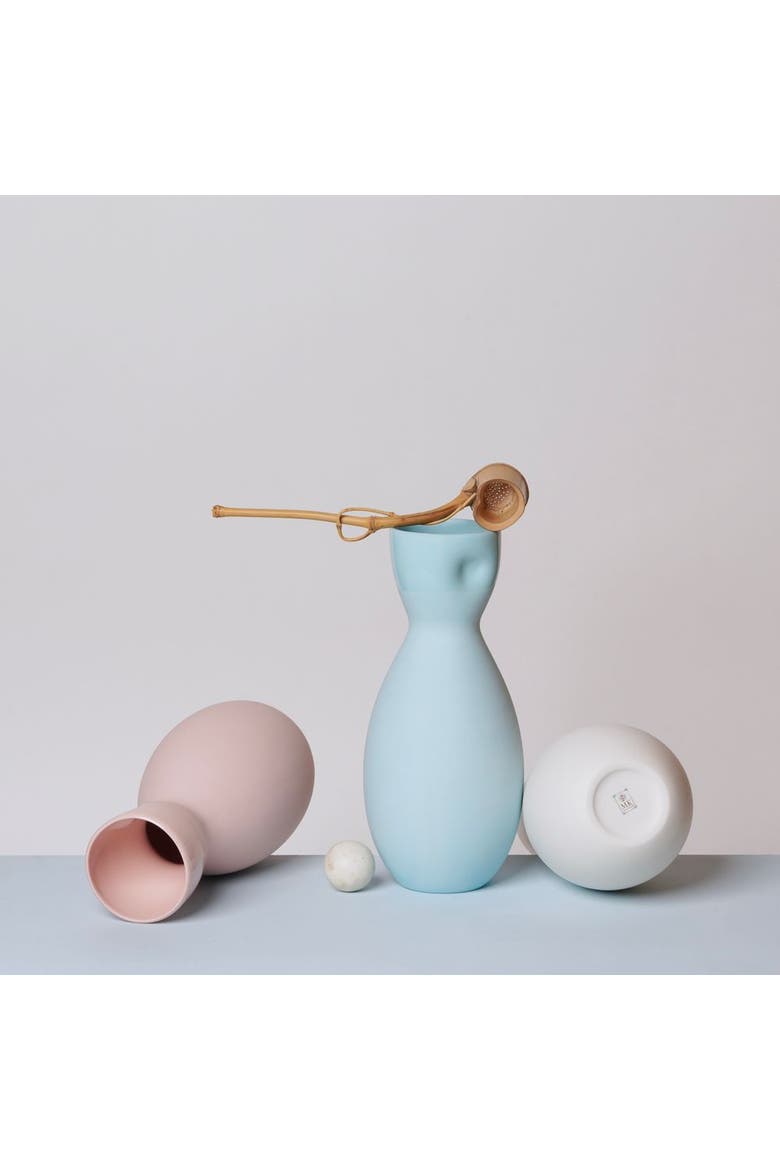 Unique Series Thumb Print Porcelain Vase, Alternate, color, Bisque