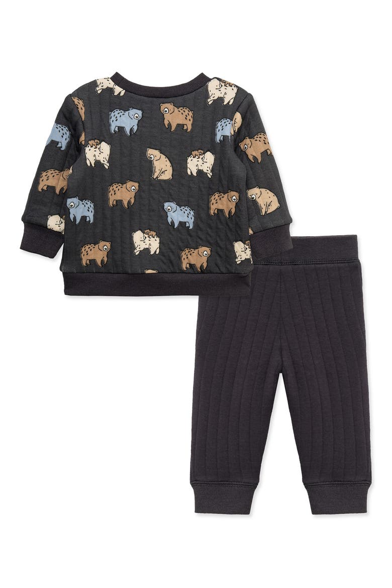 Bear Sweatshirt & Joggers Set, Alternate, color, GREY