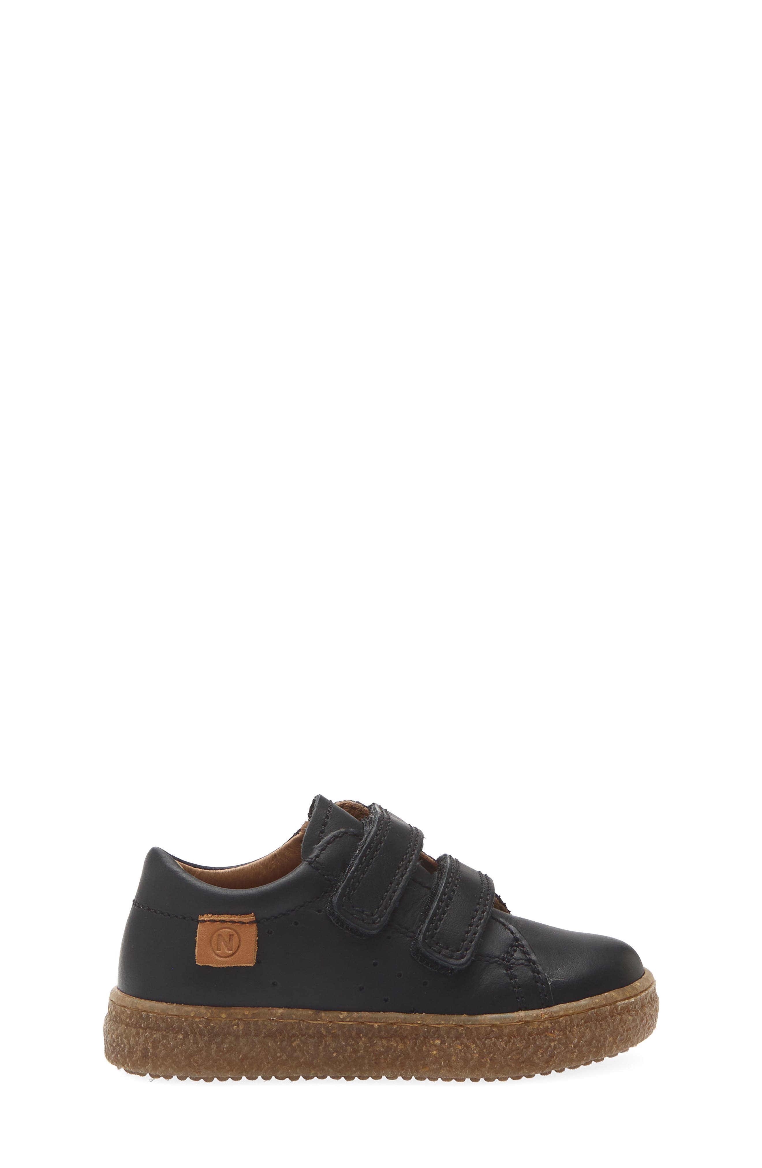 Kids' Carex Leather Sneaker, Alternate, color, BLACK