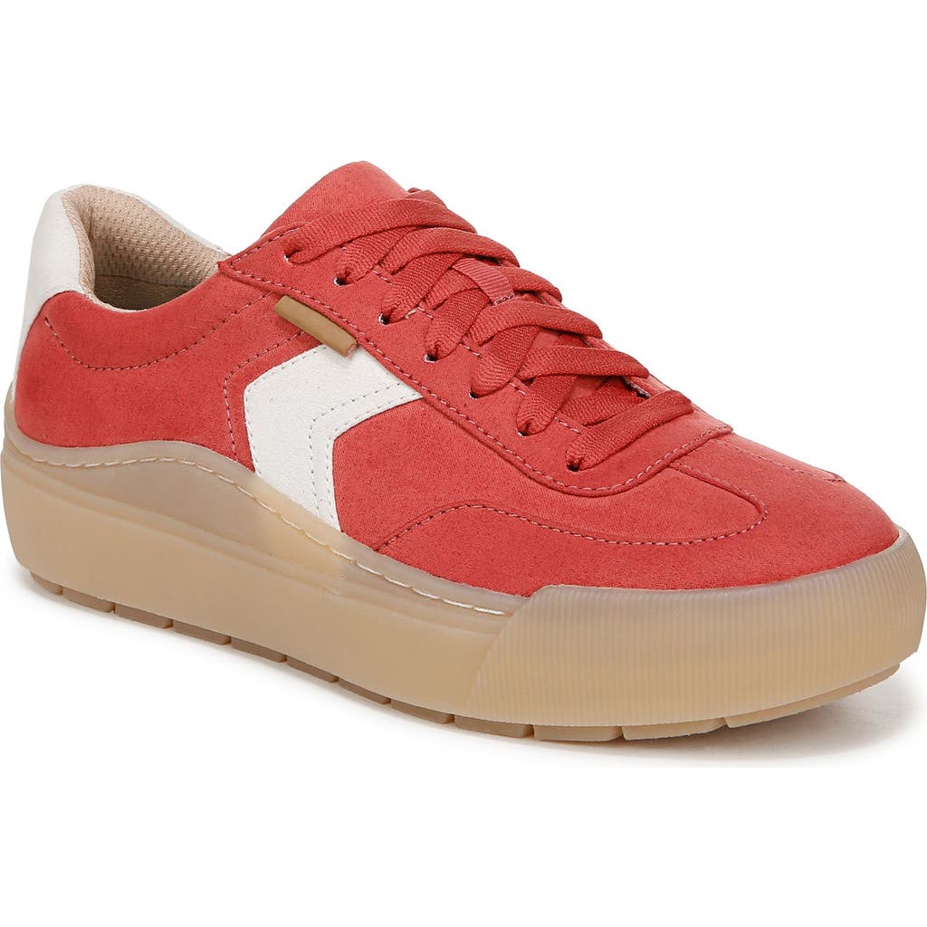 Shop Dr. Scholl's Time Off Win Low Top Sneaker In Red