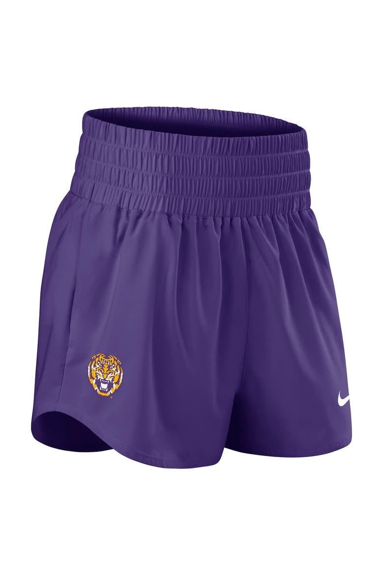 Women's Nike Purple LSU Tigers Performance One Dri-FIT High-Rise Shorts, Alternate, color, Purple