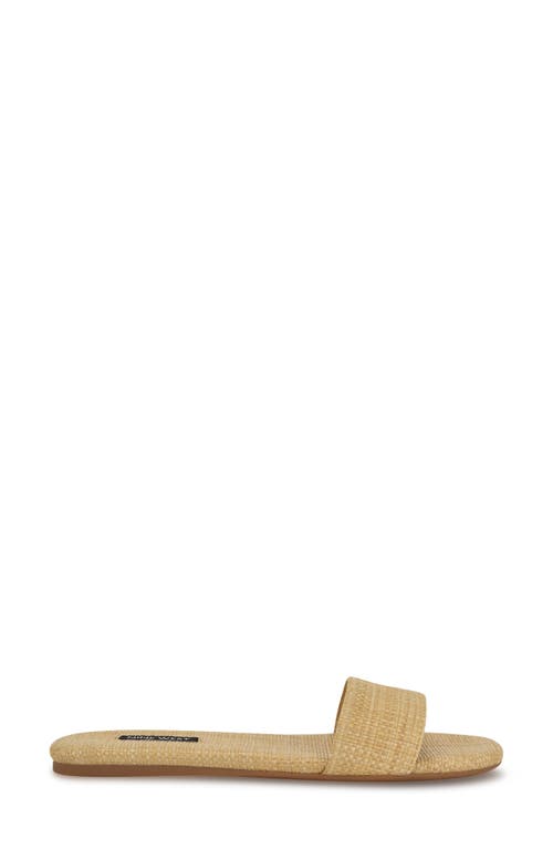 Nine West Lolipop Slide Sandal In Light Natural