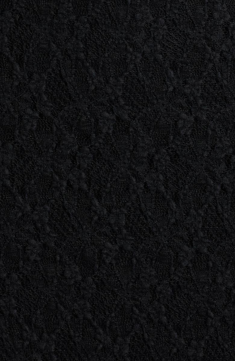 rag & bone Ellie Lace Long Sleeve Turtleneck Maxi Dress, Alternate, color, Black