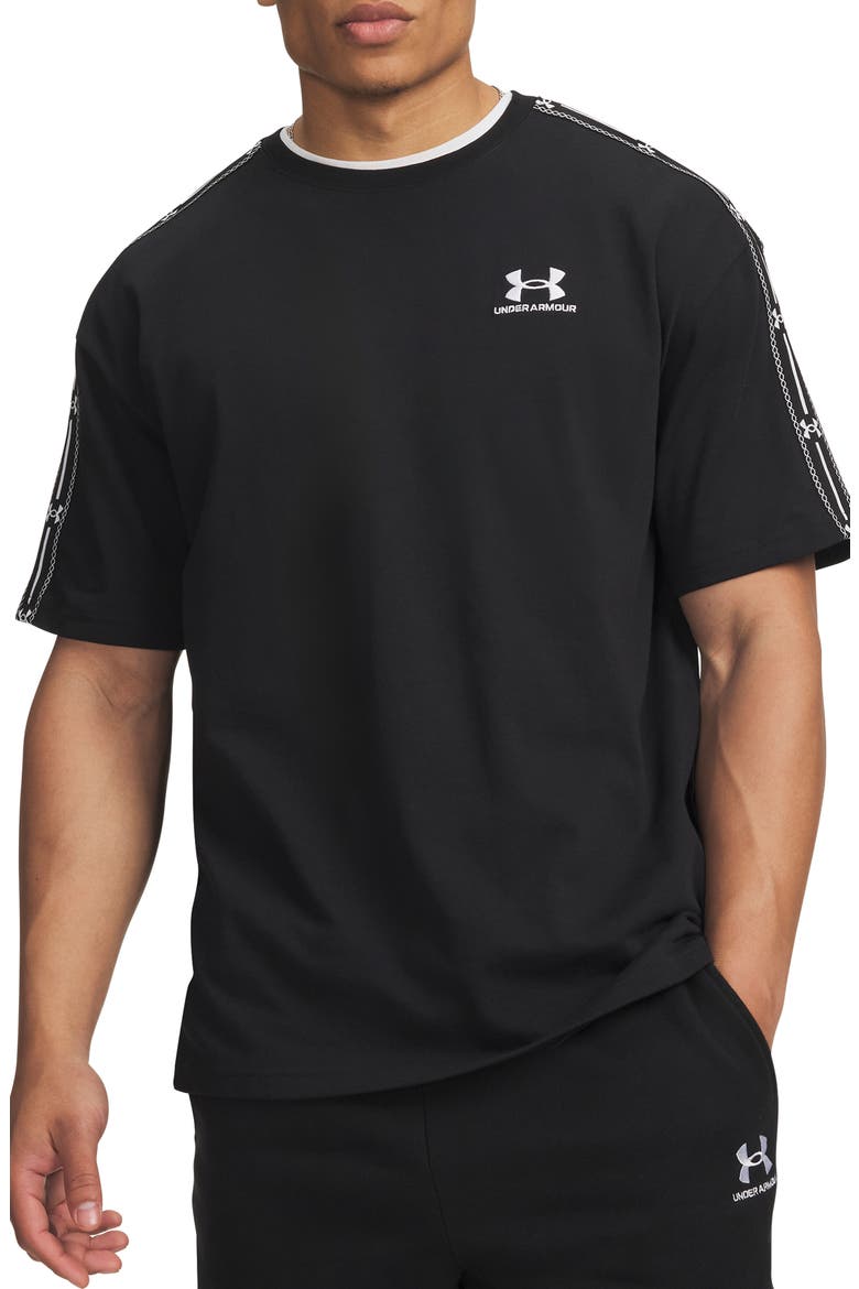 Icon Heavyweight Taped T-shirt, Main, color, ULTIMATE BLACK/ WHITE