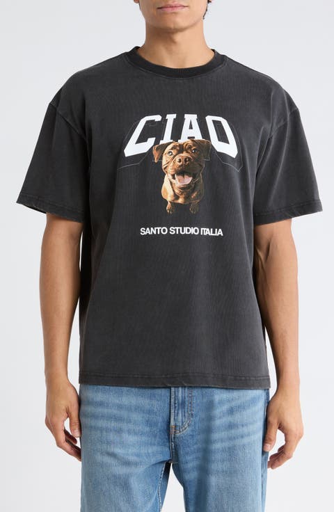 Ciao Drappo Boxy Fit Cotton Graphic T-Shirt