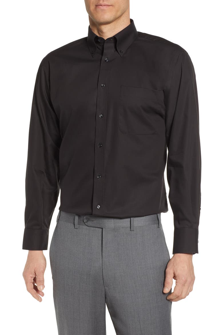 Classic Fit Non-Iron Dress Shirt, Main, color, BLACK