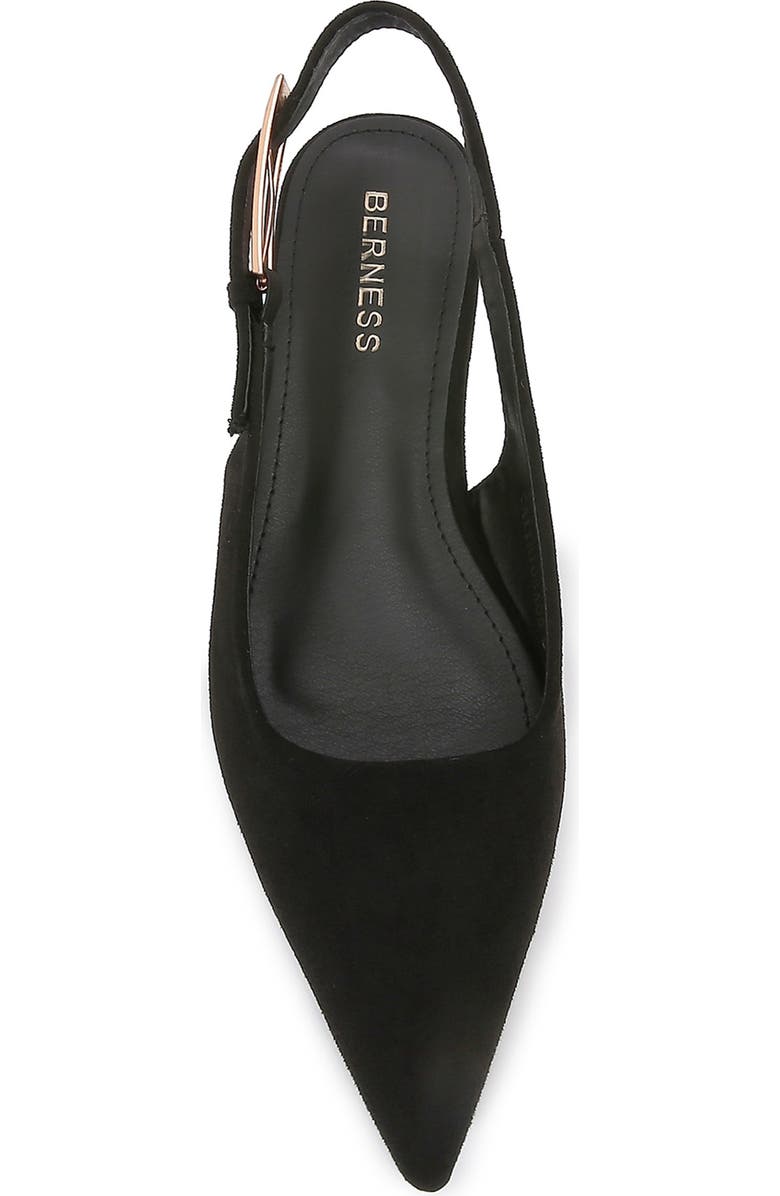 BERNESS Caitriona Pointed Toe Slingback Flat, Alternate, color, Black Sde